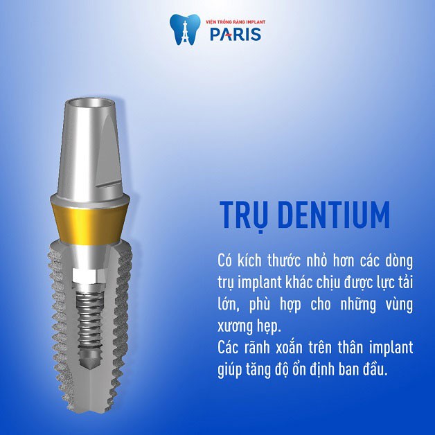 Trụ Implant Dentium có tính thẩm mỹ cao