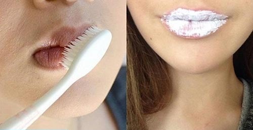 Cách làm môi mỏng bằng kem đánh răng