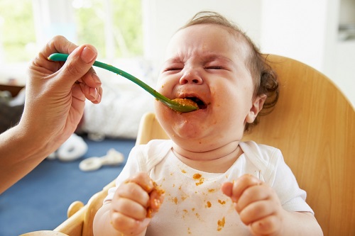 Em bé mọc răng nanh biếng ăn