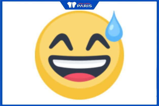 Emoji cười toát mồ hôi cũng mang đến ý nghĩa tích cực và thoải mái