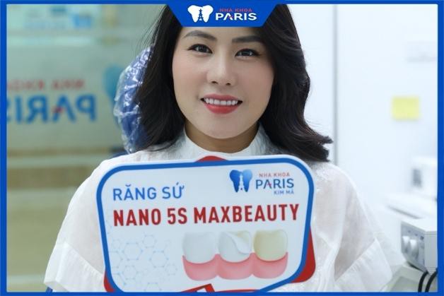 Kết quả làm răng sứ Nano 5S Maxbeauty cao cấp tại Nha Khoa Paris