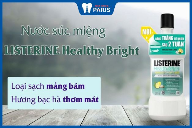 Chai súc miệng Listerine Healthy Bright