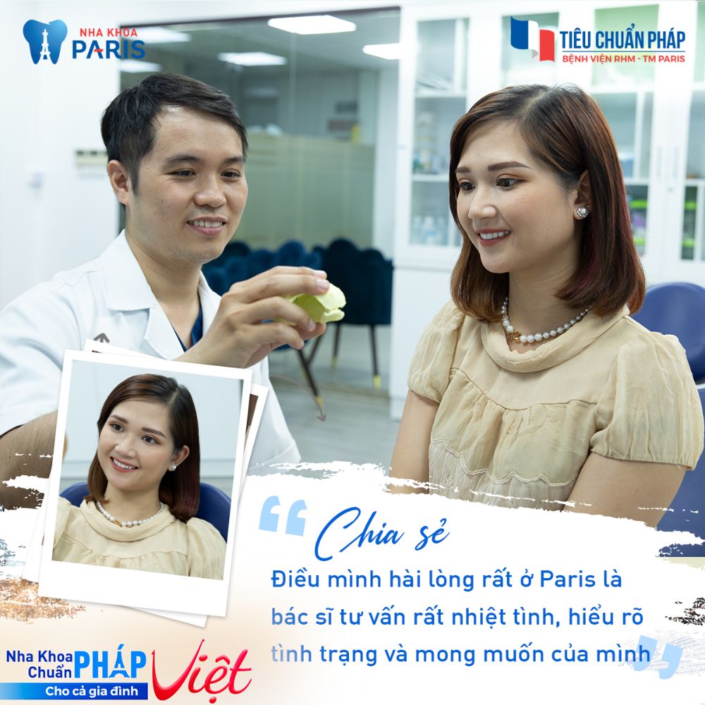 Khách hàng bọc răng sứ tại Nha khoa Paris