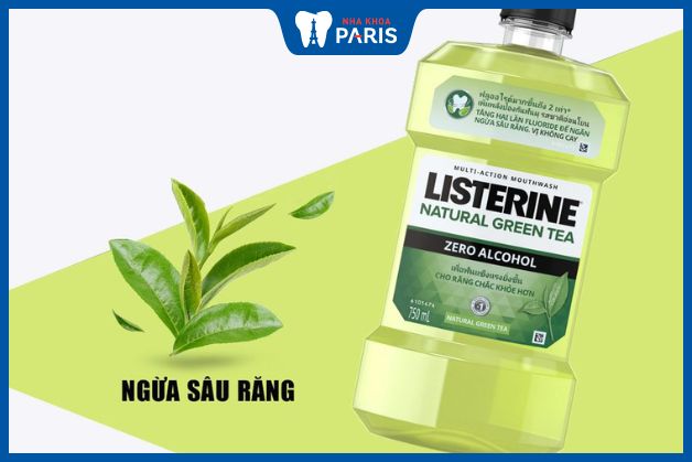 Dung dịch súc miệng Listerine Natural Green Tea