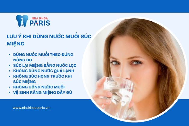 Lưu ý khi dùng nước muối súc miệng