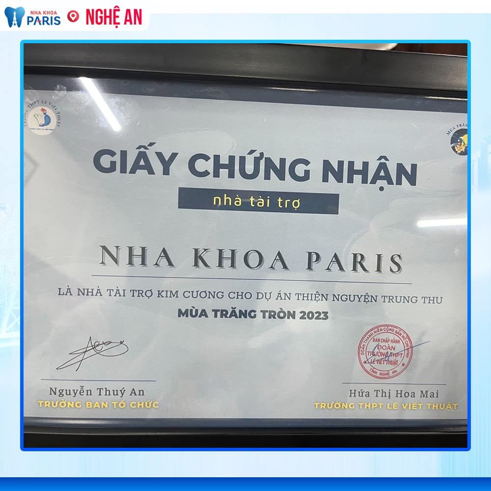Nha khoa Paris vinh dự là Nhà tài trợ Kim cương cho chương trình Trung thu tại Làng trẻ em SOS Vinh