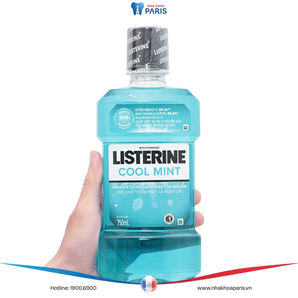 Nước súc miệng Listerine 750ml giá bao nhiêu? Lưu ý khi sử dụng