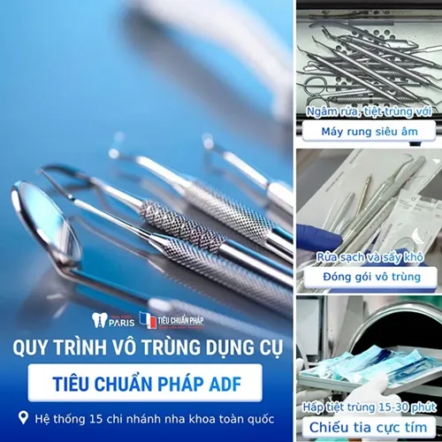 Quy trình tiệt trùng tại hệ thống Nha Khoa Paris